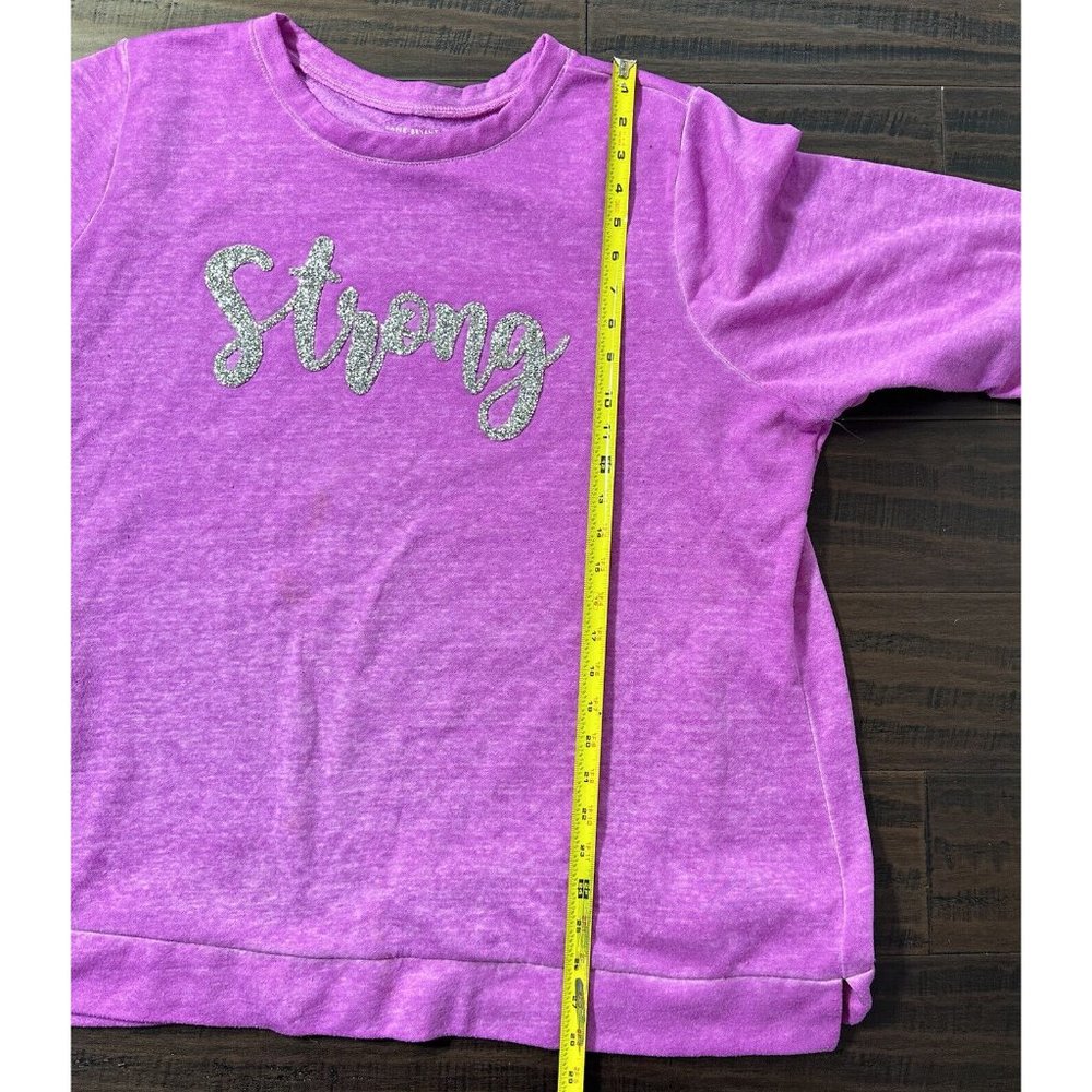 Lane Bryant Sweatshirt Plus Size 22 24 STRONG Sparkling Lightweight Purple - Picture 7 of 8